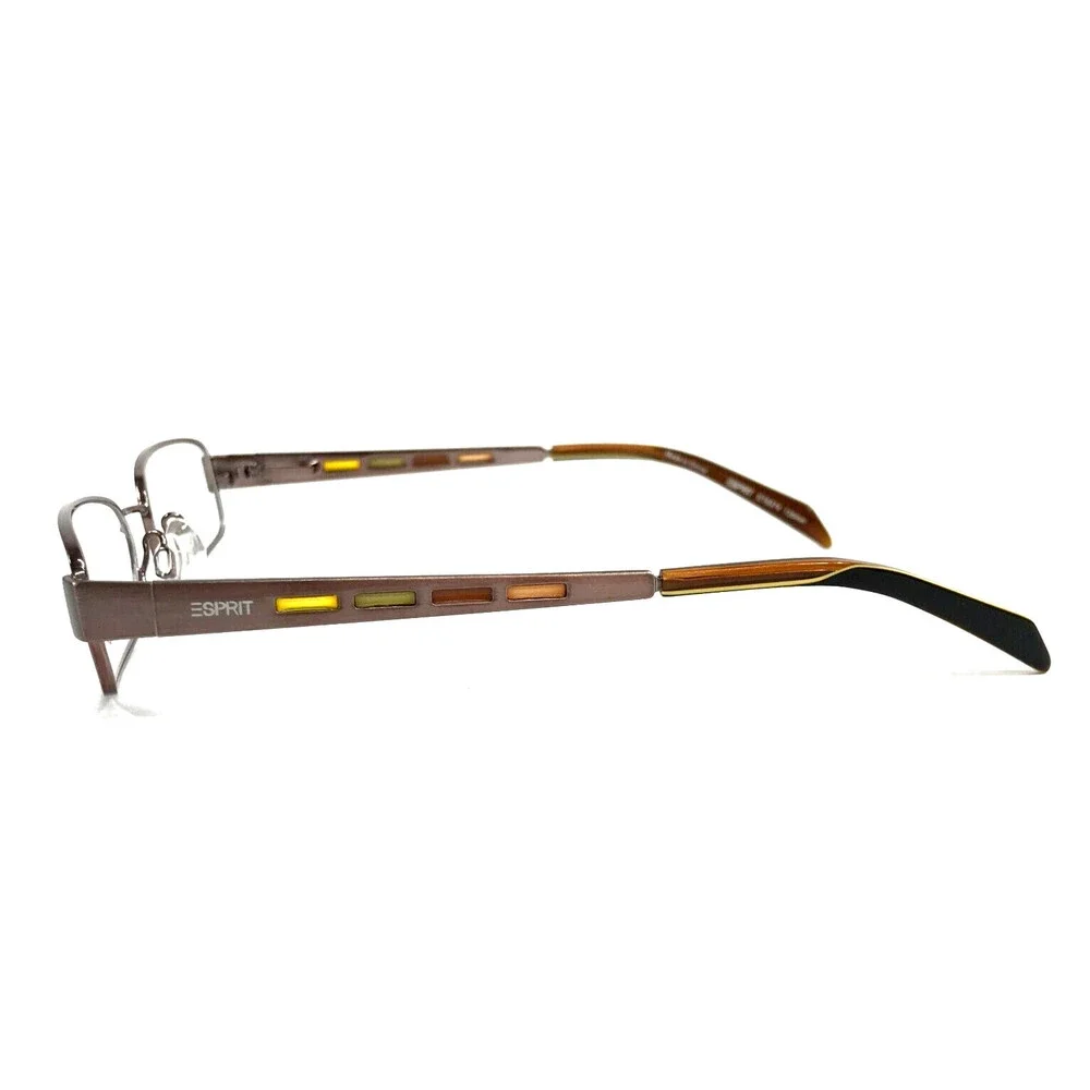 Esprit Eyeglasses Frames ET9374 535 Copper Brown Rectangle Full Rim 52-19-135